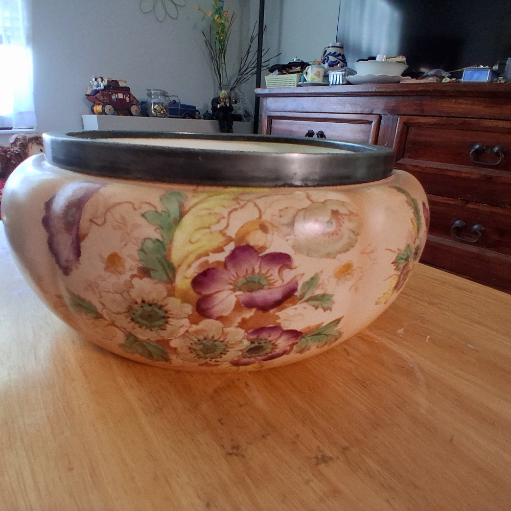 Vintage SF & Co Stoke on Trent England Aden Salad Bowl Floral
